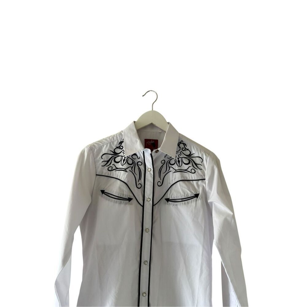 Rodeo Clothing Women's Southwestern Embroidered Long Sleeve Snap Western Shirt S - Picture 2 of 13